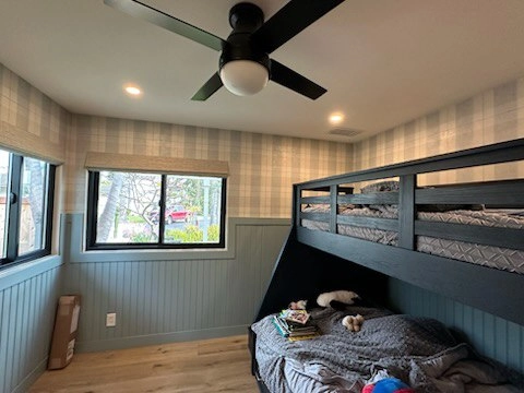 Residential wallpaper installation - elegant living room in Philadelphia