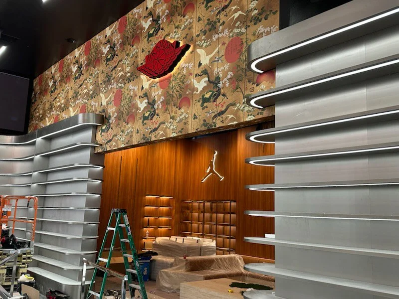 Commercial wallpaper installation - Philadelphia office space
