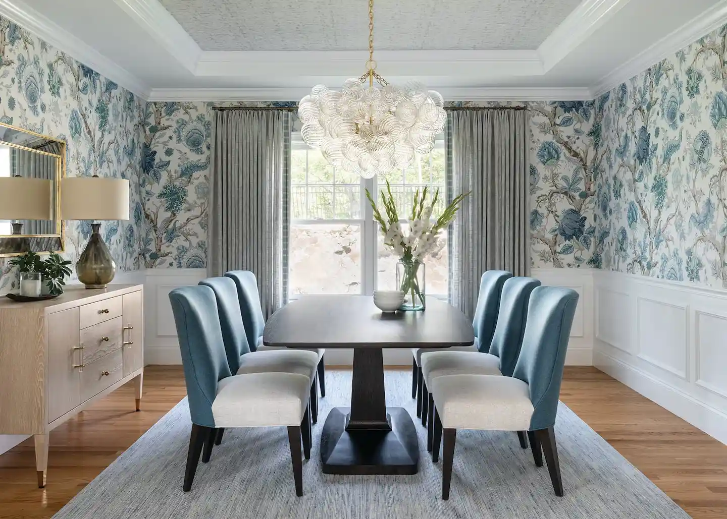 Hotel lobby wallpaper installation in Philadelphia
