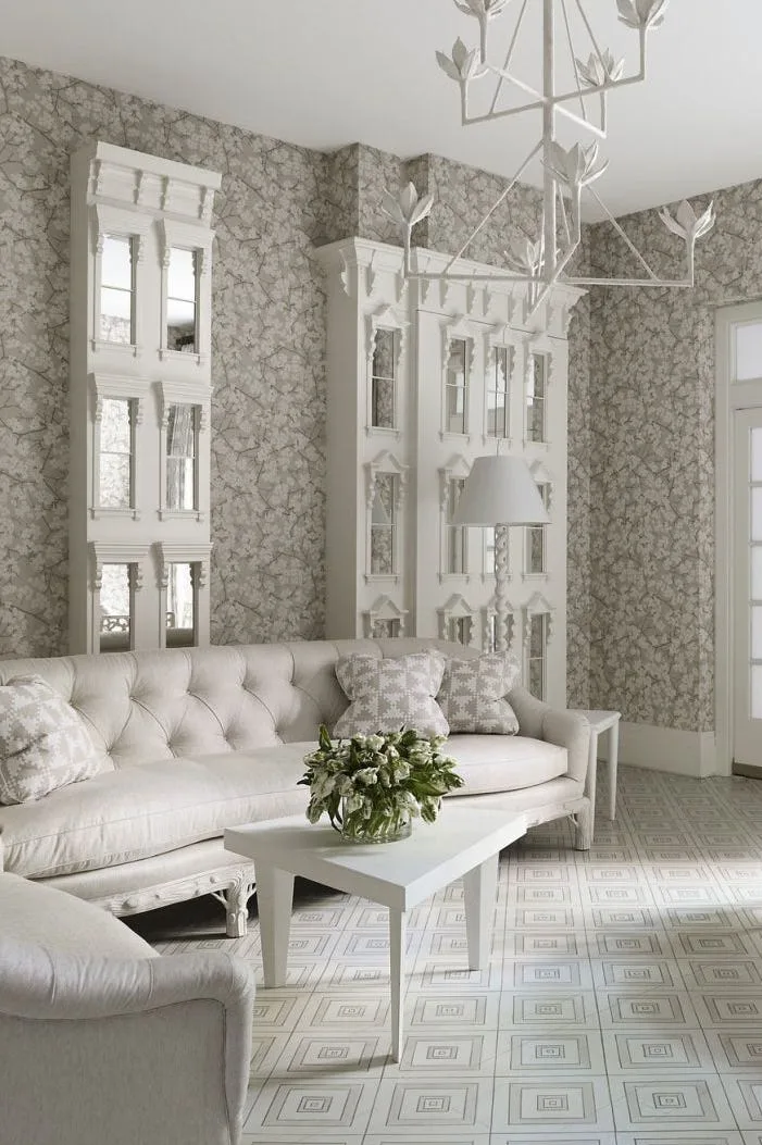 Residential wallpaper installation service.