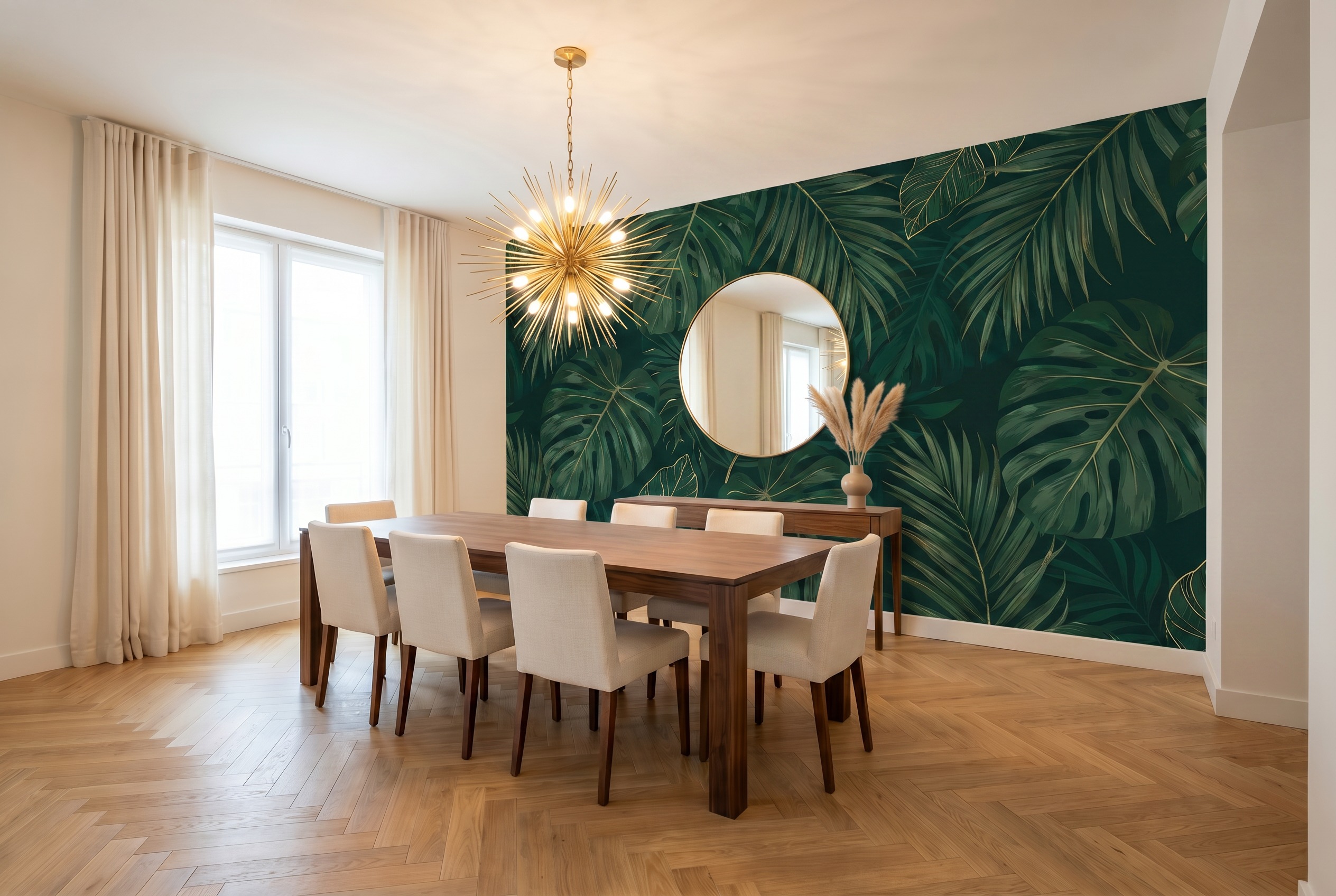 After wallpaper installation - Art Deco wallpaper